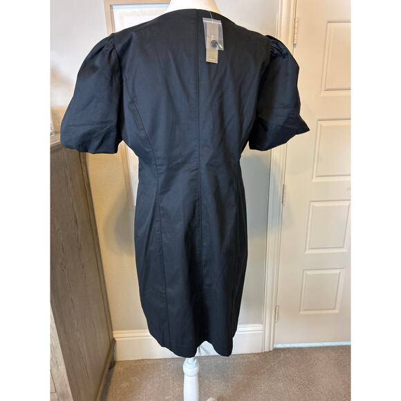 J. Crew | (NWT) Black Button Front Ballon Sleeve Sheath Dress | 14 - Picture 11 of 15
